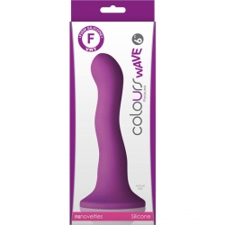 COLOURS WAVE DILDO SILICONA 15CM - MORADO