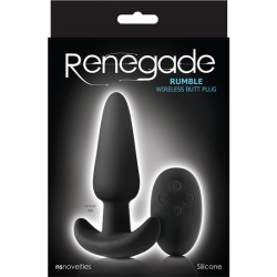 RENEGADE RUMBLE PLUG VIBRADOR DE SILICONA - NEGRO