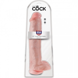 KING COCK PENE REALÍSTICO CON TESTÍCULOS 38CM