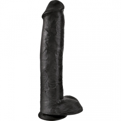 KING COCK PENE REALÍSTICO CON TESTÍCULOS 38CM NEGRO