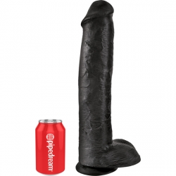 KING COCK PENE REALÍSTICO CON TESTÍCULOS 38CM NEGRO