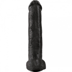 KING COCK PENE REALÍSTICO CON TESTÍCULOS 38CM NEGRO