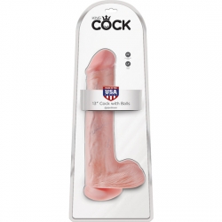 KING COCK PENE REALÍSTICO CON TESTÍCULOS 33CM