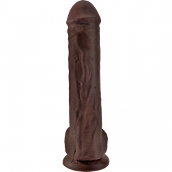 KING COCK PENE REALÍSTICO CON TESTÍCULOS 35,5CM MARRÓN