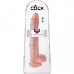 KING COCK PENE REALÍSTICO CON TESTÍCULOS 37,5CM