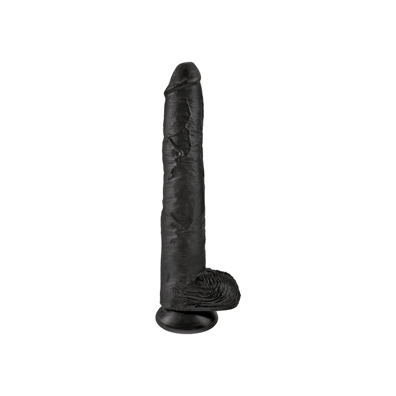 KING COCK PENE REALÍSTICO CON TESTÍCULOS 37,5CM NEGRO