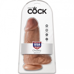 KING COCK CHUBBY PENE CON TESTÍCULOS 23CM MULATO