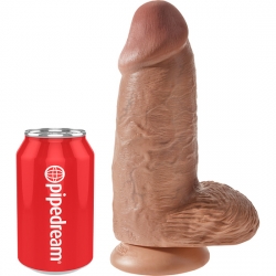 KING COCK CHUBBY PENE CON TESTÍCULOS 23CM MULATO