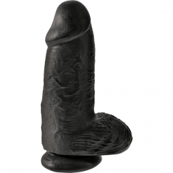 KING COCK CHUBBY PENE CON TESTÍCULOS 23CM NEGRO