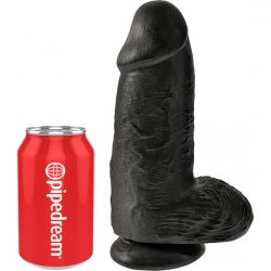 KING COCK CHUBBY PENE CON TESTÍCULOS 23CM NEGRO