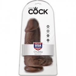 KING COCK CHUBBY PENE CON TESTÍCULOS 23CM MARRÓN