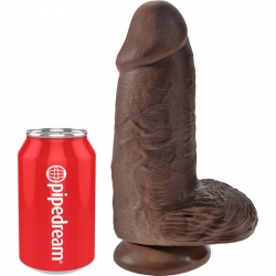 KING COCK CHUBBY PENE CON TESTÍCULOS 23CM MARRÓN