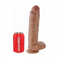 KING COCK PENE REALÍSTICO CON TESTÍCULOS 28CM MULATO