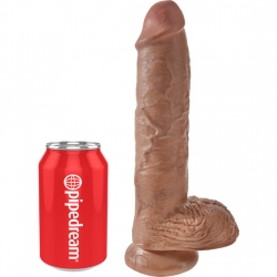 KING COCK PENE REALÍSTICO CON TESTÍCULOS 25CM MULATO