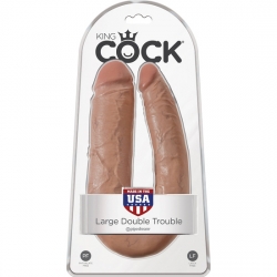 KING COCK PENE DOBLE U 44CM MULATO