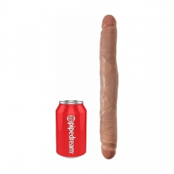 KING COCK PENE DELGADO DOBLE PENETRACIÓN 30CM MULATO