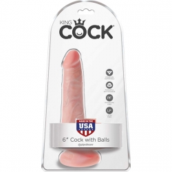 KING COCK PENE REALÍSTICO CON TESTÍCULOS 15CM