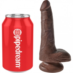 KING COCK PENE REALÍSTICO CON TESTÍCULOS 15CM MARRÓN