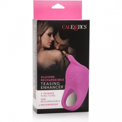 ANILLO VIBRADOR RECARGABLE DE SILICONA ROSA