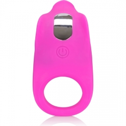 ANILLO VIBRADOR RECARGABLE DE SILICONA ROSA