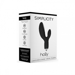 HOLLY VIBRADOR CLÍTORIS Y PUNTO G - NEGRO