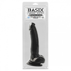 BASIX PENE DE GELATINA SUCCION NEGRO 21 CM