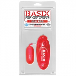 BASIX HUEVO VIBRADOR DE GELATINA ROJO