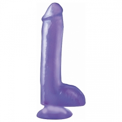 BASIX PENE DE GELATINA SUCCION LILA 19 CM