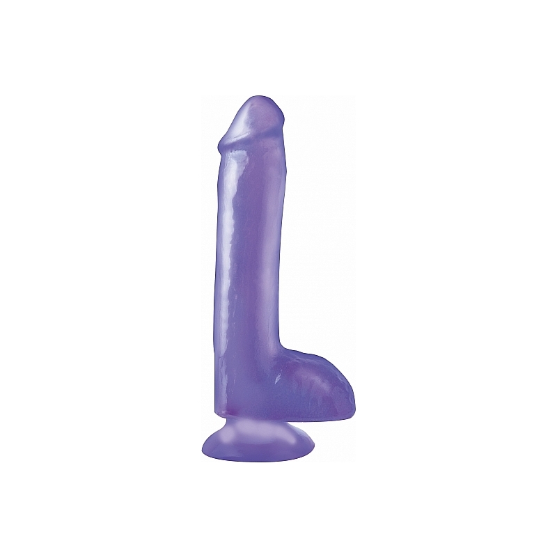 BASIX PENE DE GELATINA SUCCION LILA 19 CM