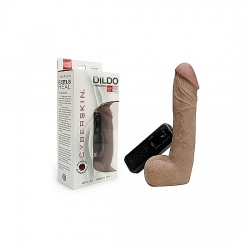 PENE VIBRADOR CYBERCOCK WITH BALLS - MARRÓN