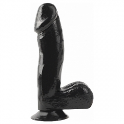 BASIX PENE DE GELATINA SUCCION NEGRO 16 CM