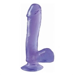 BASIX PENE DE GELATINA SUCCION LILA 19 CM