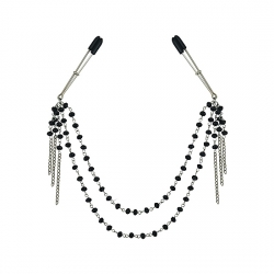 JEWELED NIPPLE CLIPS - NEGRO