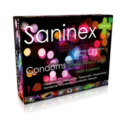 SANINEX PRESERVATIVOS LOVE PUNTEADO 144 UDS