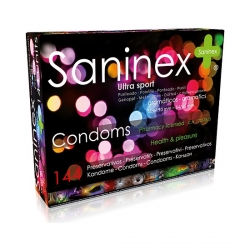 SANINEX PRESERVATIVOS ULTRA SPORT PUNTEADO 144 UDS