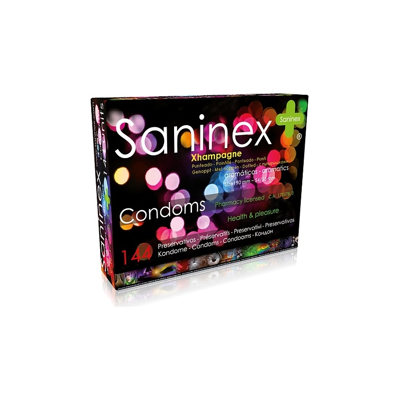 SANINEX PRESERVATIVOS XHAMPAGNE - PUNTEADO 144 UDS