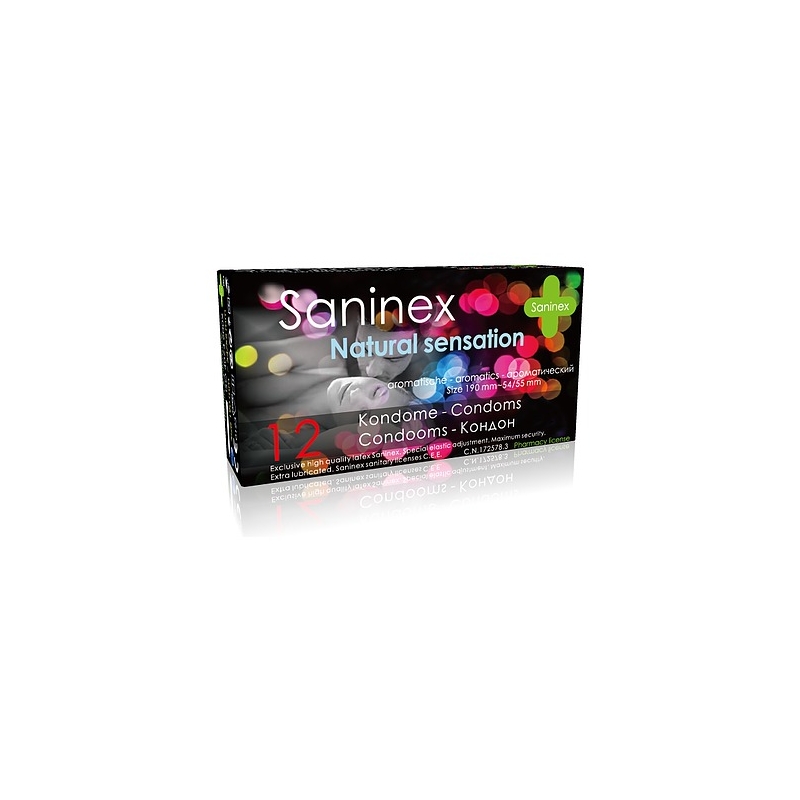 SANINEX PRESERVATIVOS NATURAL SENSATION 12UDS