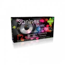 SANINEX PRESERVATIVOS MUSIC PUNTEADOS 12UDS