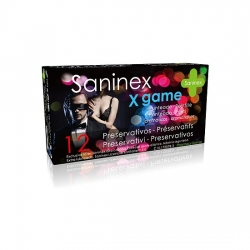 SANINEX PRESERVATIVOS X GAME PUNTEADO 12UDS