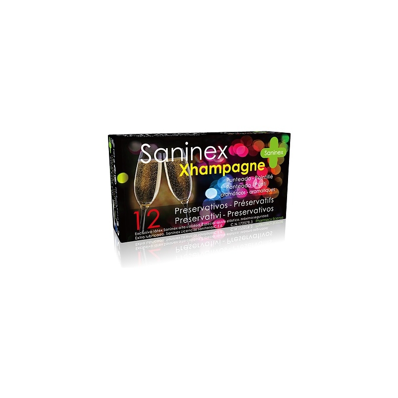 SANINEX PRESERVATIVOS XHAMPAGNE PUNTEADO 12UDS