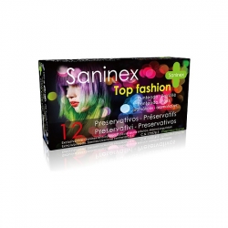 SANINEX PRESERVATIVOS TOP FASHION PUNTEADO 12UDS