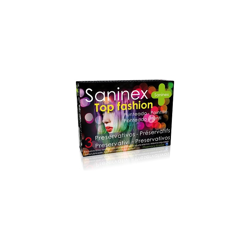 SANINEX PRESERVATIVOS TOP FASHION PUNTEADO 3UDS