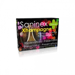 SANINEX PRESERVATIVOS XHAMPAGNE PUNTEADO 3UDS