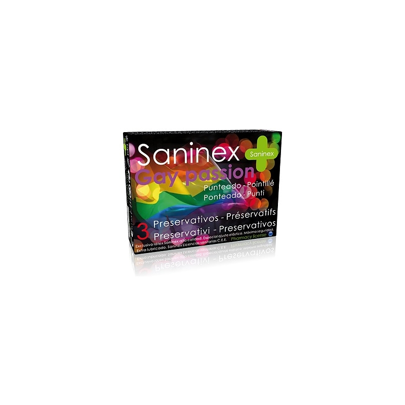 SANINEX PRESERVATIVOS GAY PASSION PUNTEADO 3UDS