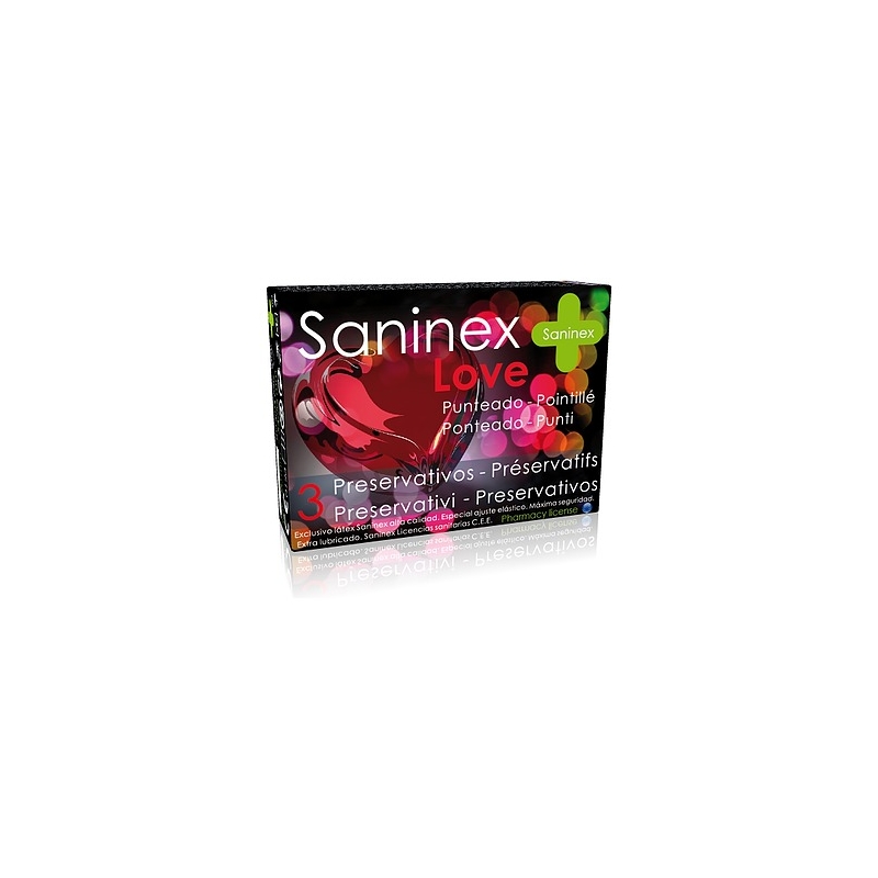 SANINEX PRESERVATIVOS LOVE PUNTEADO 3UDS