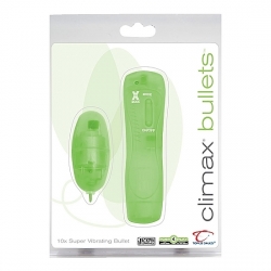 CLIMAX BULLETS BALA VIBRADORA 10X SUPER VELOCIDADES - VERDE