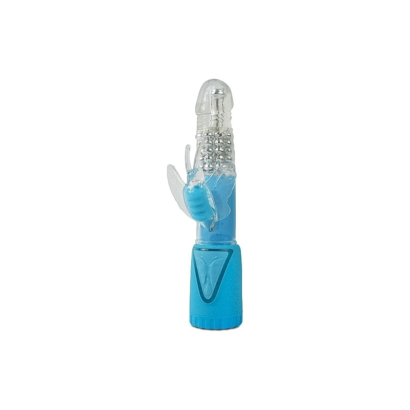 CLIMAX CONEJITO VIBRADOR GIRATORIO AZUL