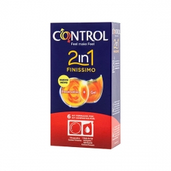 PRESERVATIVOS CONTROL 2IN1 FINISSIMO + LUBE NATURE 6UDS