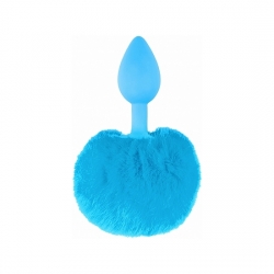 BUNNY TAIL - PLUG DE SILICONA AZUL