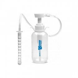 PUMP ACTION ENEMA BOTELLA CON DOSIFICADOR - TRANSPARENTE